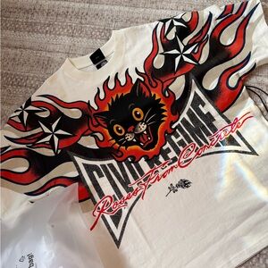 NWT Civil Regime Civ the Cat 199X Oversized Tee in Butter - Size Small